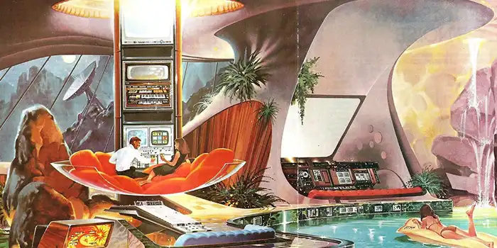 Ретрофутуризм интерьер